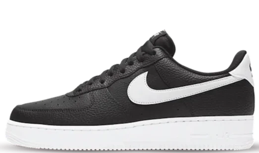 Nike Air Force 1 - Black White Pebbled Leather – sneakers från Nike
