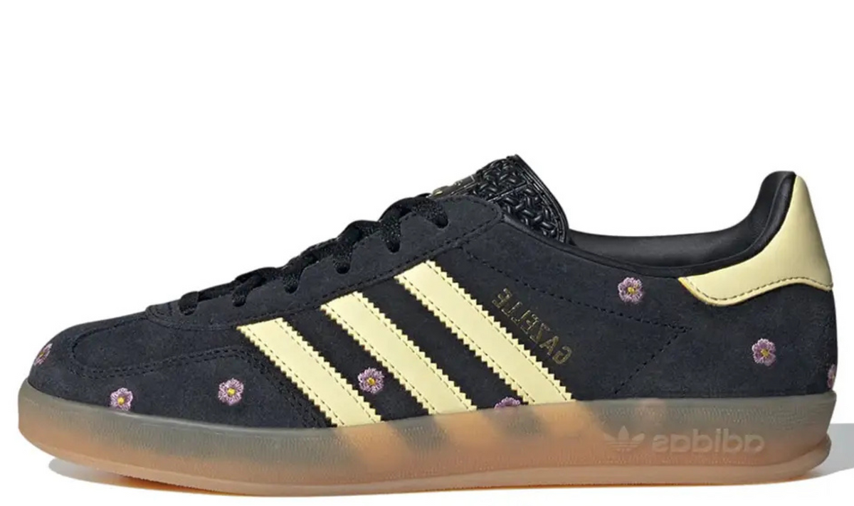 Adidas Gazelle Indoor - Floral Black Yellow – sneakers från Adidas