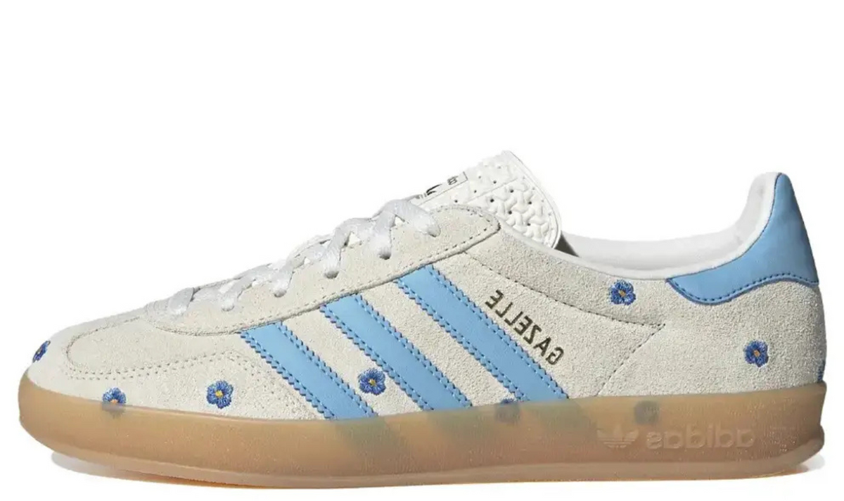 Adidas Gazelle Indoor - Floral Beige Light Blue – sneakers från Adidas